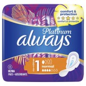 Always Platinum Normal (Μέγεθος 1) Σερβιέτες Με Φτερά 8 pads