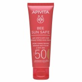 Apivita Bee Sun Safe Κρέμα Προσώπου Κατά Των Πανάδων & Των Ρυτίδων Spf50 Με Χρώμα-Golden Απόχρωση 50ml