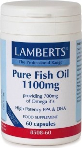 Lamberts Pure Fish Oil 1100Mg (Epa) 60 Κάψουλες (Ω3)