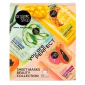 Natura Siberica Organic Shop Promo Sheet Masks Beauty Collection με Collagen Boost Sheet Mask Basic για Σύσφιξη & Ανόρθωση 1τεμ, Hyaluron Solution Sheet Mask Basic για Ενυδάτωση 1τεμ & Vitamin C Sheet