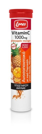 Lanes Vitamin C 1000mg Pineapple - Mango 20 eff. tabs