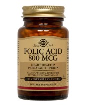 Solgar Folic Acid 800 mg 100 Tabs