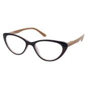 Eyelead Γυαλιά Διαβάσματος Ε206 3.50 Μπορντό Πεταλούδα Με Ξύλινο Βραχίονα Κοκάλινο