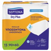 Septona Dry Plus Regular Underpads Υποσέντονα Μίας Χρήσης 90x60cm 15τεμ