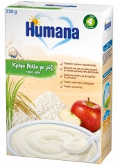 Humana Κρέμα Μήλο Με Ρύζι Χωρίς Γάλα 230 gr