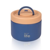 Ecolife Στρογγυλό Θερμός Φαγητού Μπλε 650ml