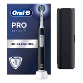 Oral-B Pro Series 1 Ηλεκτρική Οδοντόβουρτσα Μαύρη Με Θήκη Ταξιδίου 1τεμ