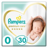 Pampers Premium Care Μέγεθος 0 (0-3kg) 30 Πάνες