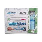 WaterWipes 100% Βιοδιασπώμενα Άοσμα Μωρομάντηλα 99,9% Νερό Ηλικίες 0+ 240 Μαντηλάκια & Lavera Baby & Kinder Wash Lotion & Shampoo 200ml