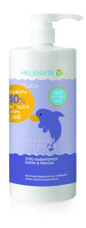 Helenvita Promo Baby All Over Cleanser Perfume Talc 1000 ml -40%