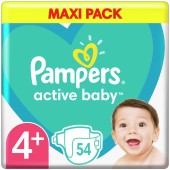 Pampers Active Baby Μέγεθος 4+ (10-15kg) 54 Πάνες