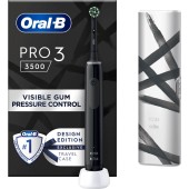 Oral-B PRO 3 3500 Black Edition 360 Gum Pressure Control Electric Toothbrush 1 Τεμάχιο & Δώρο Θήκη Ταξιδίου