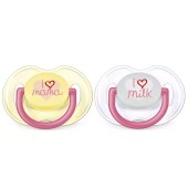 Philips Avent Μοντέρνα Πιπίλα Σιλικόνης Για Κορίτσι, 0-6m 2 Τεμάχια - B7SCF172/52