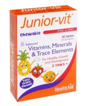 Health Aid Junior-Vit Chewable 30 veg. tabs