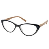 Eyelead Γυαλιά Διαβάσματος Ε204 1.50 Μαύρο Πεταλούδα Με Ξύλινο Βραχίονα Κοκάλινο