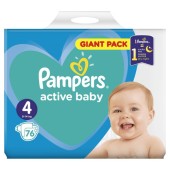 Pampers Active Baby No 4 76 Τεμάχια