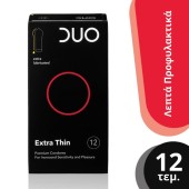 DUO Extra Thin Προφυλακτικά Πολύ Λεπτά 12 τμχ