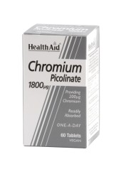 Health Aid Chromium Picolinate 1800μg 60 tabs