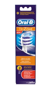 Oral B TriZone Ανταλλακτικές Κεφαλές Για Ηλεκτρικές Οδοντόβουρτσες 2 Τεμάχια