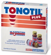 Tonotil Plus με 4 Αμινοξέα και Καρνιτίνη 10 φιαλίδια των 10ml