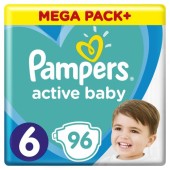 Pampers Active Baby No 6 96 Τεμάχια