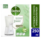 Dettol No-Touch Αυτόματη Συσκευή Κρεμοσάπουνου 1τεμ & Ανταλλακτικό Υγρό Κρεμοσάπουνο με Aloe Vera 250ml