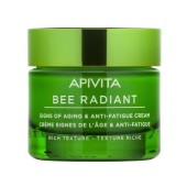 Apivita Bee Radiant Κρέμα Πλούσιας Υφής Για Σημάδια Γήρανσης & Ξεκούραστη Όψη Με Λευκή Παιώνια & Πατενταρισμέν