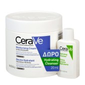 CeraVe Promo Moisturising Face - Body Cream for Dry to Very Dry Skin 454gr & Δώρο Hydrating Face - Body Cleanser 20gr