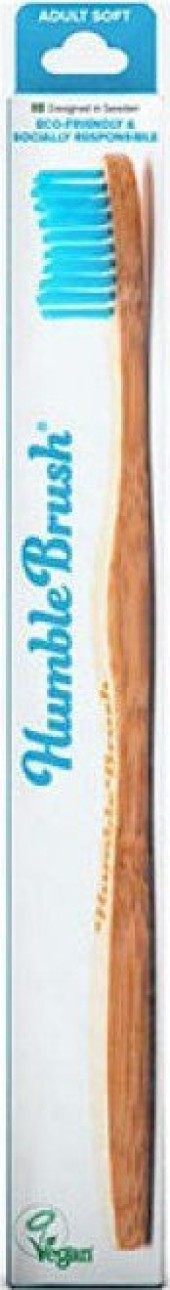 The Humble Co. Toothbrush Bamboo Blue Μπλε Οδοντόβουρτσα Απο Μπαμπού Adult Soft 1 τμχ