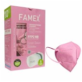 Famex Μάσκα Υψηλής Προστασίας FFP2 NR - Ροζ 10τμχ