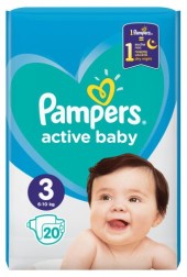 Pampers Active Baby No 3 20 Τεμάχια