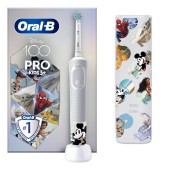 Oral-B Promo Vitality Pro Kids Electric Toothbrush 3+ Years Άσπρο - Γκρι & Θήκη Μεταφοράς