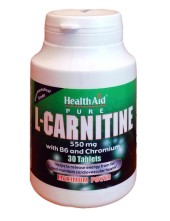 Health Aid L-Carnitine 550 mg with Vit B6 & Chromium 30 tabs