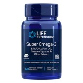 Life Extension Super Omega-3 60 softgels [Epa/Dha, Sesame Lignans & Olive Extract]