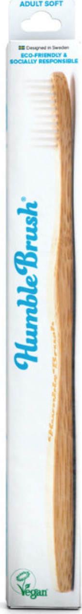 The Humble Co. Toothbrush Bamboo White Λευκή Οδοντόβουρτσα Απο Μπαμπού Adult Soft 1 τμχ