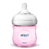 Philips Avent Natural Πλαστικό Μπιμπερό 0m+ 125ml, Ροζ - B7SCF031/17