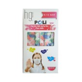 Poli Hg Kids Mask Παιδικές Μάσκες Προστασίας Μίας Χρήσης 9-12 Ετών Για Κορίτσι 10 τμχ