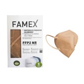 Famex Μάσκα Υψηλής Προστασίας FFP2 NR - Μπεζ 10τμχ
