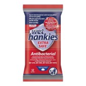 Wet Hankies Extra Safe Antibacterial Αντισηπτικά Υγρά Μαντηλάκια 12 τεμ