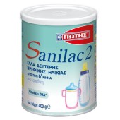 Γιώτης Sanilac 2 Γάλα 2ης Βρεφικής Ηλικίας 6-12 Μηνών 400 gr