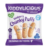 Kiddylicious Blueberry Chunky Puffs Σνακ Καλαμποκιού Μύρτιλο από τον 7ο μήνα 12 gr