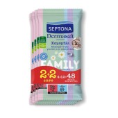 Septona Promo Dermasoft Family Μωρομάντηλα με Χαμομήλι για Όλη την Οικογένεια 12τεμ 2+2 Δώρο