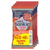 Wet Hankies Promo Pack Extra Safe Antibacterial (4x12τεμ) 48τεμ