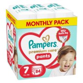 Pampers Premium Care Pants Μέγεθος 7 (15+kg) 84 Πάνες-Βρακάκι