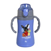 Ecolife Kids Thermos Bing Voooosh Blue Ανοξείδωτο Παγούρι Θερμός με Καλαμάκι και Χερούλια 300ml - 33-BO-2124