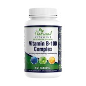 Natural Vitamins B-100 Complex Συμπλήρωμα Διατροφής για Μείωση Κούρασης & Κόπωσης 50 Ταμπλέτες