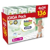 Babylino Premium Ultra Soft Pants Νο5 Junior (10-16Kg) 136 τεμ