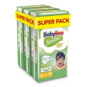 Babylino Sensitive Cotton Soft Super Pack Junior Plus Μέγεθος 5+ (12-17kg) 126 Πάνες