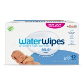 WaterWipes 100% Άοσμα Μωρομάντηλα με 99,9% Νερό Ηλικίες 0+, (12x60τεμ), 720 Μαντηλάκια