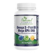 Natural Vitamins Fish Oil Ωμέγα 3 Λιπαρά πιο Πολλά EPA & DHA Χωρίς Μυρωδιά Ψαριού 60 Κάψουλες